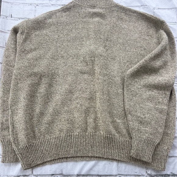 Men's Beige Sweater 100% Marino Wool - Picture 6 of 6